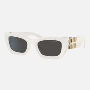 MIU MIU MU 09WS 1425S0 White Women's 53 mm Sunglasses with box